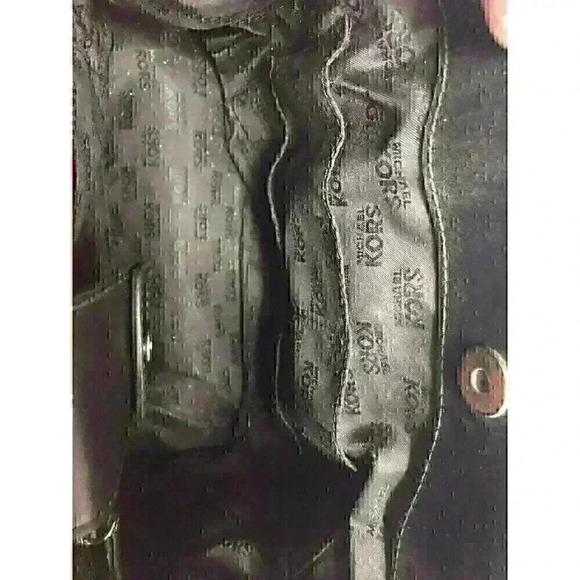 Michael Kors Bridgette Gray/Black Leather Tote Handbag Medium Size - Picture 8 of 13